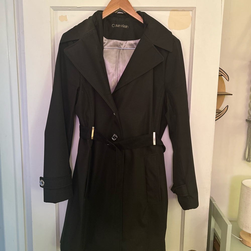 Calvin Klein Women's Black Trench Coat